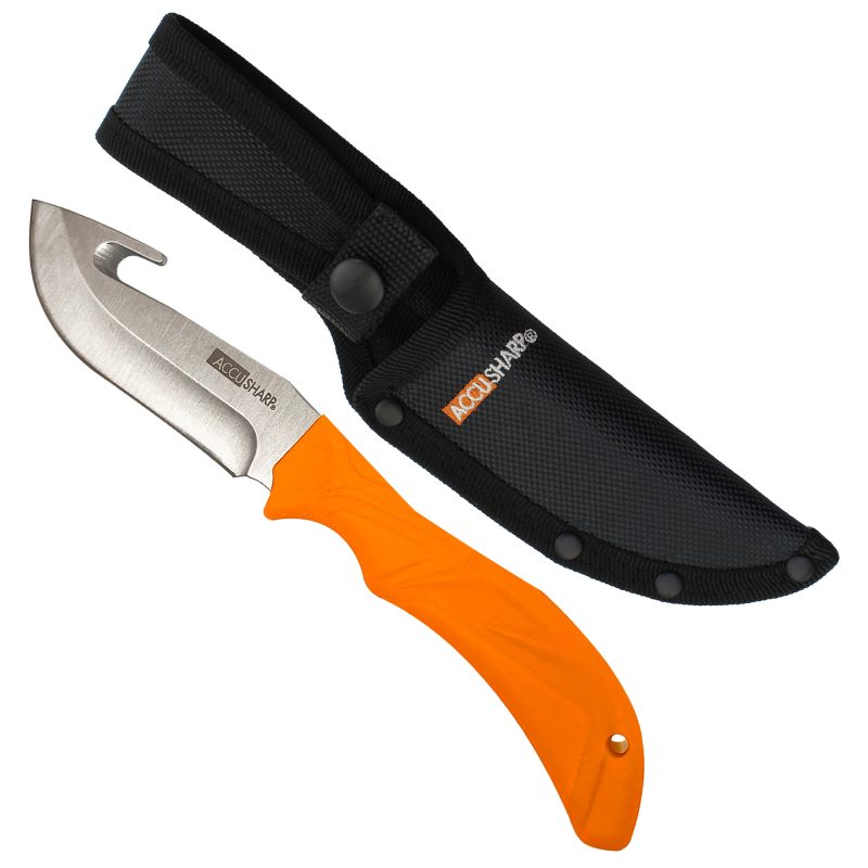 Accusharp Gut-Hook Knife Orange Shth