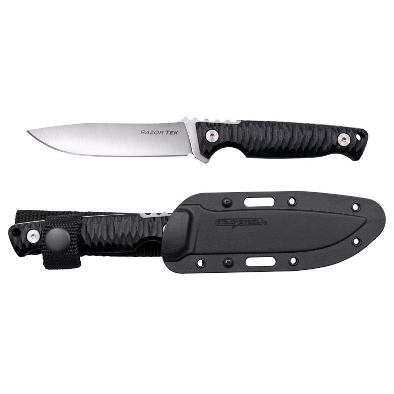 Cold Stl Razortek 4" Blk W/Sheath