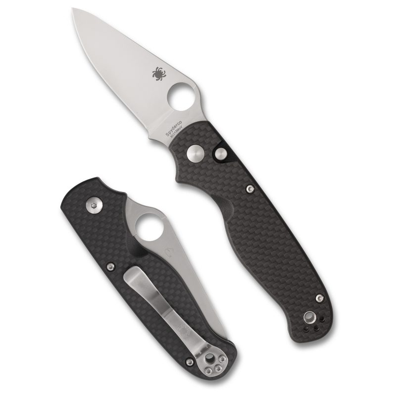 Spyderco Buttonup Cf Pe 3.27" Bk/Slv
