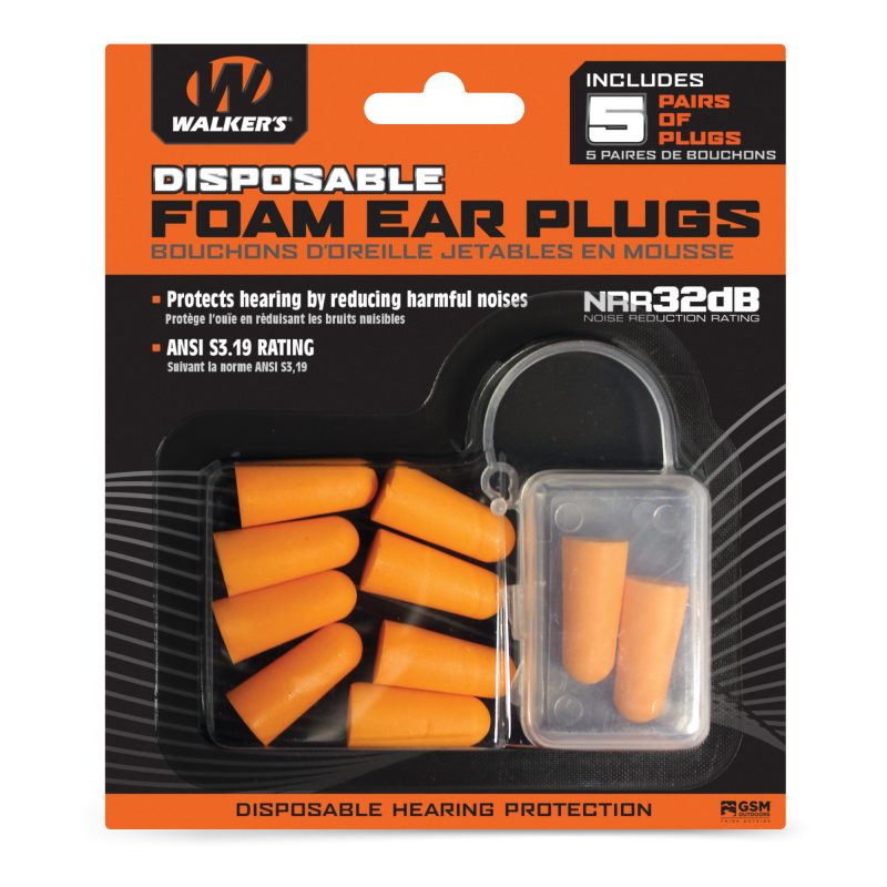 Walker'S Foam Ear Plugs 5Pk Blister