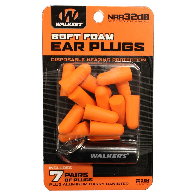 Walker'S 7Pk Org Foam Plug W/Case