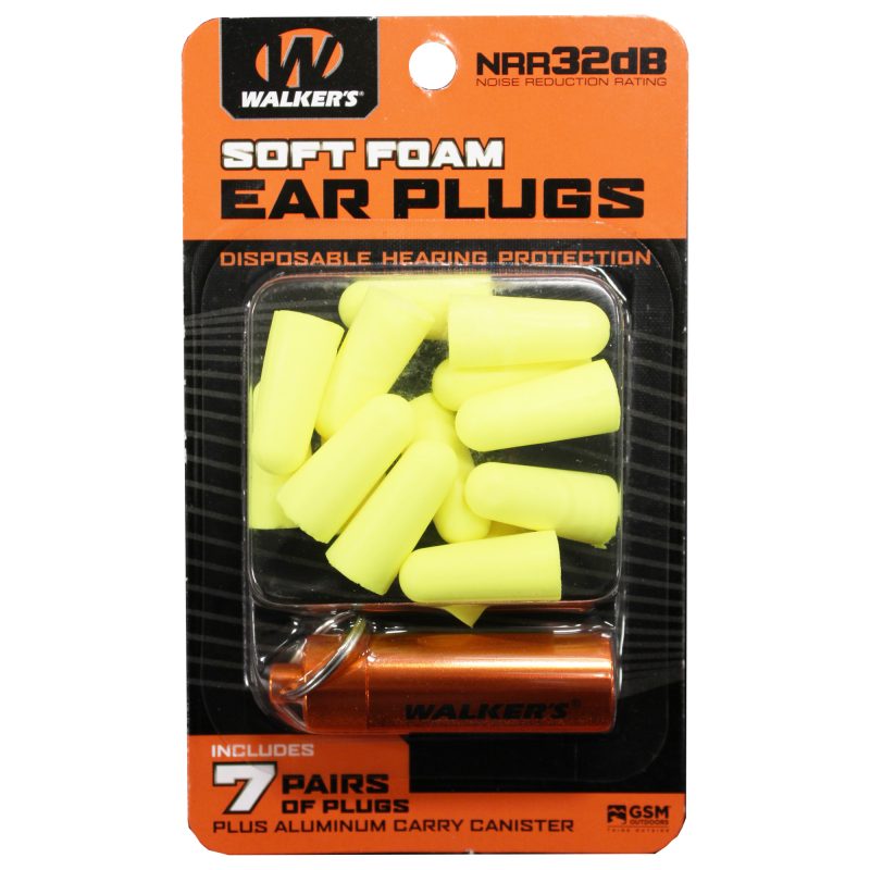 Walker'S 7Pk Blue Foam Plug W/Case